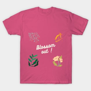 Colorful flourishing blossoms design T-Shirt